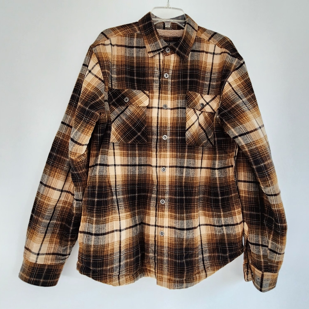 Grizzly Mountain Men's Plaid Flannel Shirt - Brown and Black